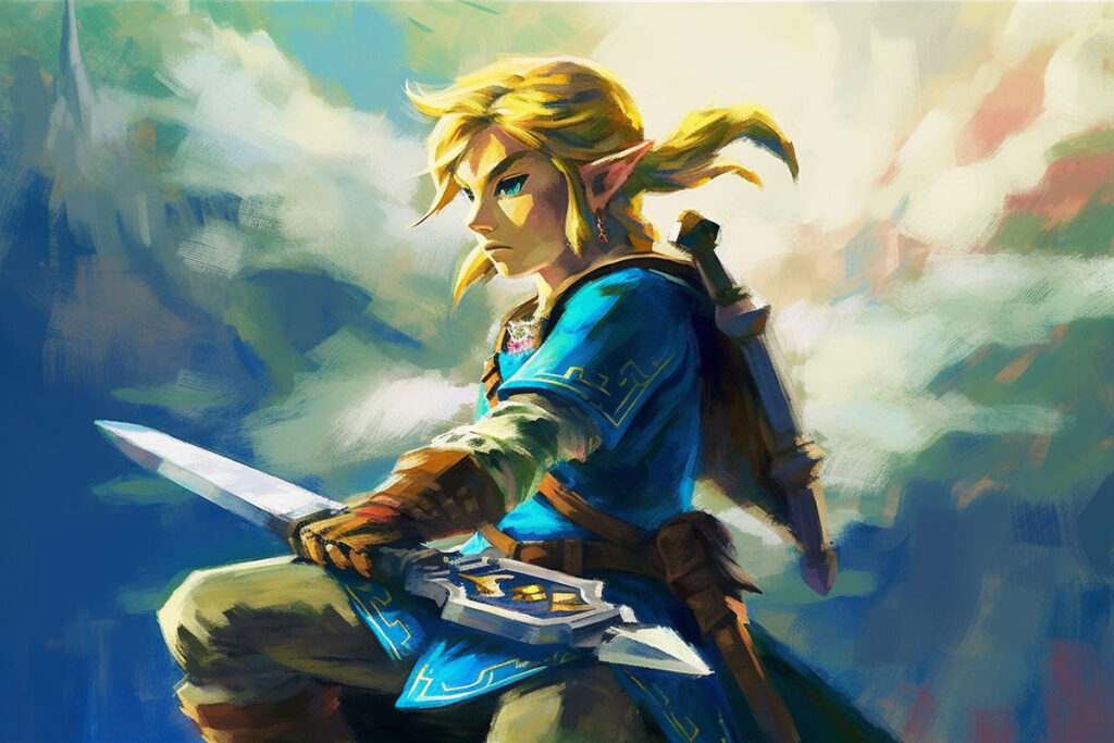 artwork of Link in Zelda Tears of The Kingdom
