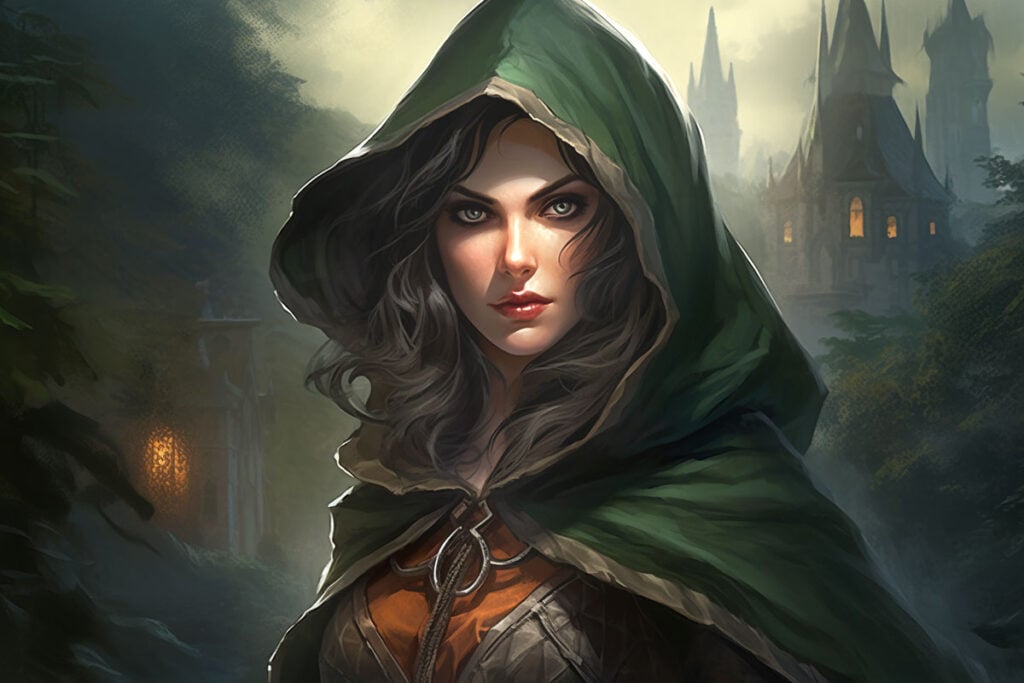 Illustration d'une rogue d'inspiration Diablo IV