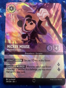 mickey mouse lorcana carte enchantée