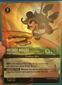 mickey mouse lorcana carte enchantée