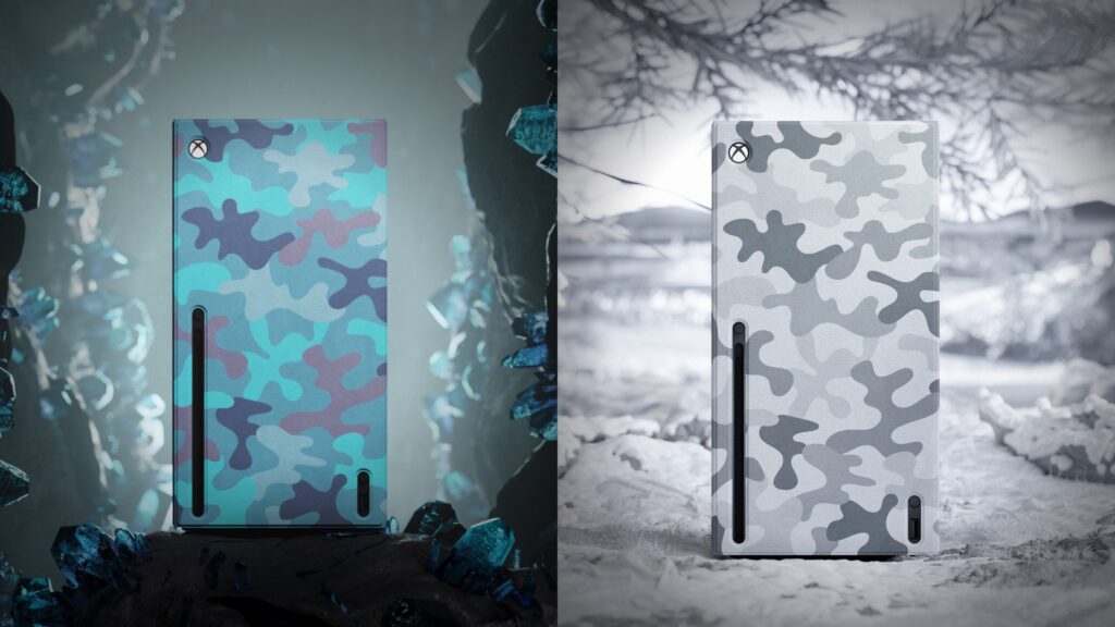 xbox wraps mineral camo & arctic camo
