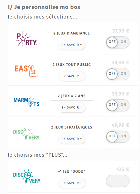 activer choix de la box ludum