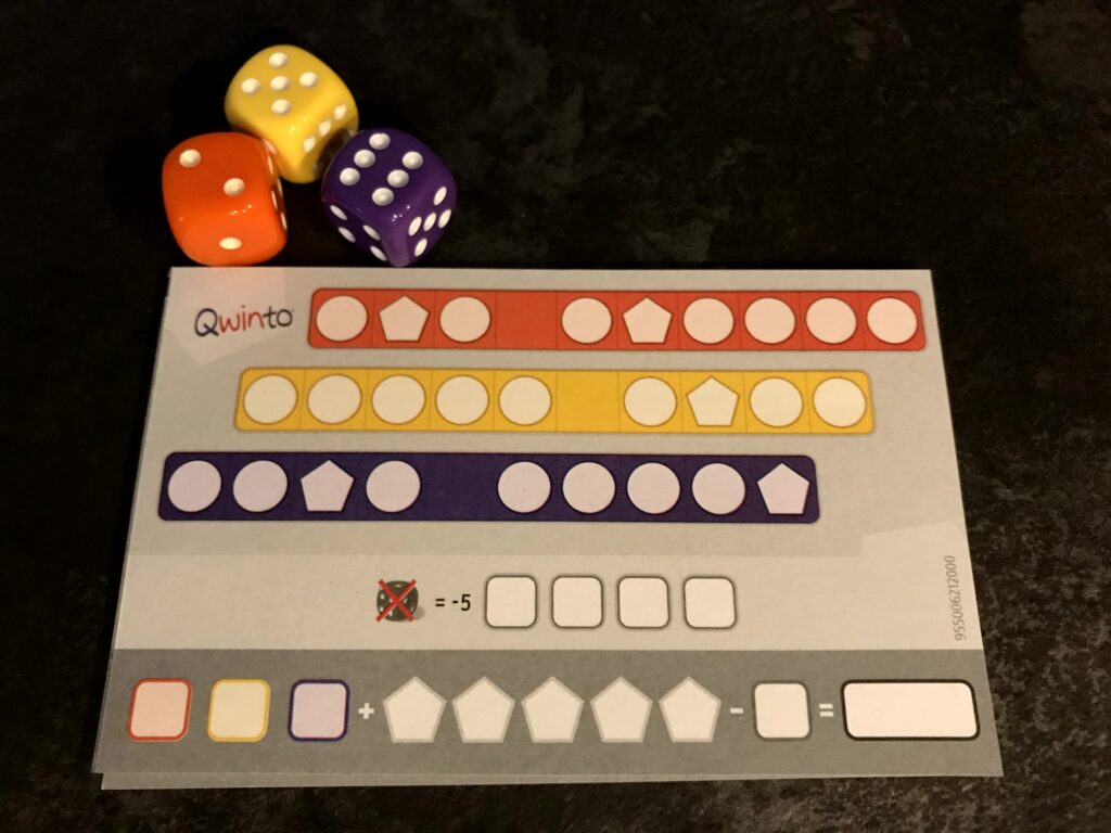 Qwixx ,jeu de société Gigamic ,jeu de dés ,roll & write