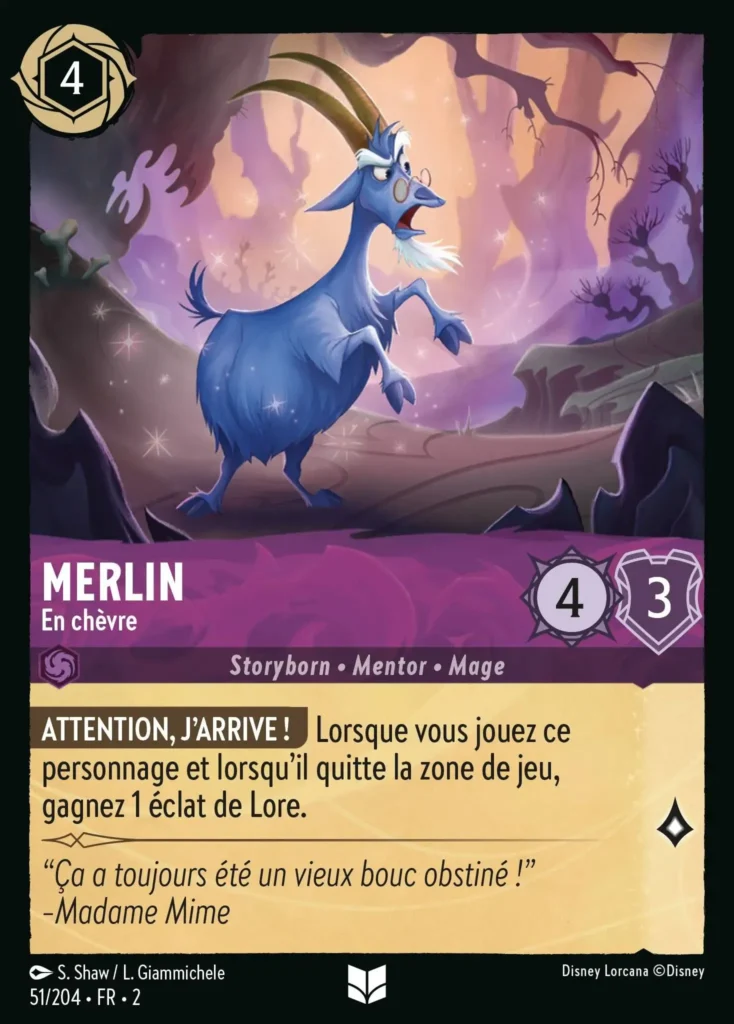 merlin chèvre deck arthur lorcana