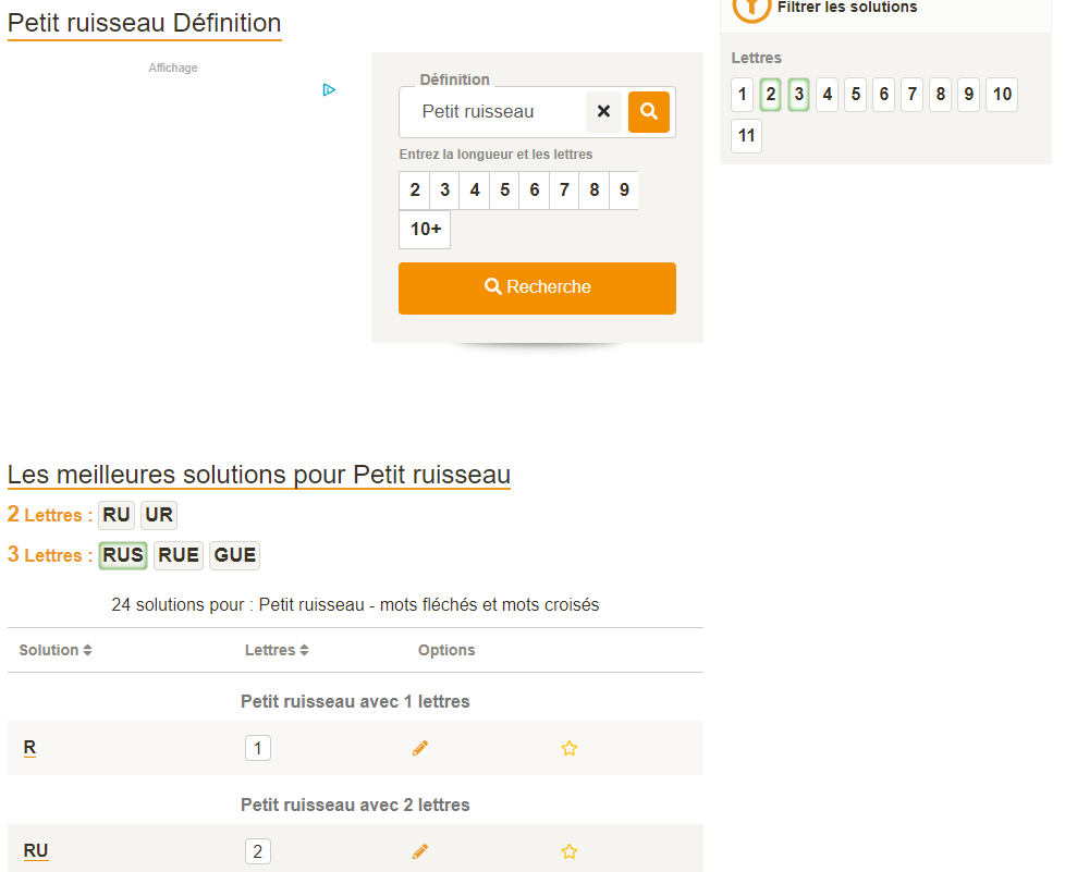 dictionnaire de mots croisés