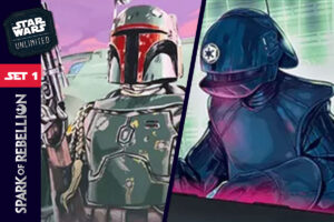bobe fett et le technicien du superlaser - star wars unlimited étincelle de rébellion
