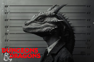 mugshot d'un dragon arrêté par la police