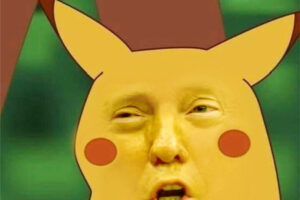 psa grading tarifs douaniers - trump caricature pikachu