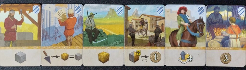 des cartes avec actions