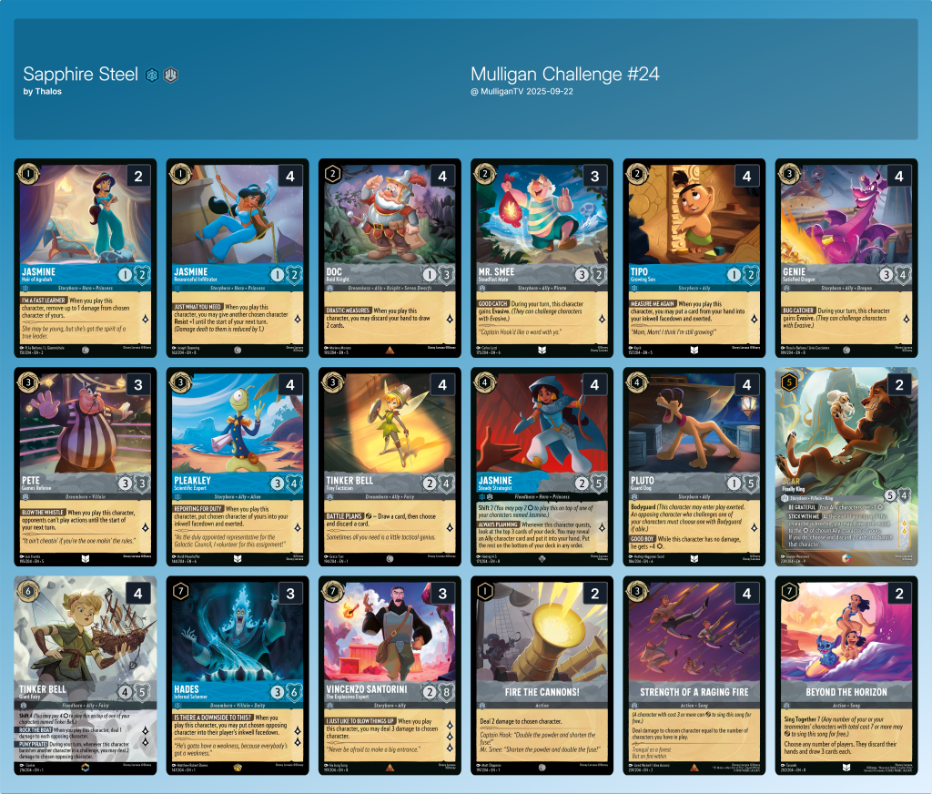 lorcana chap9 deck bleu gris thanos