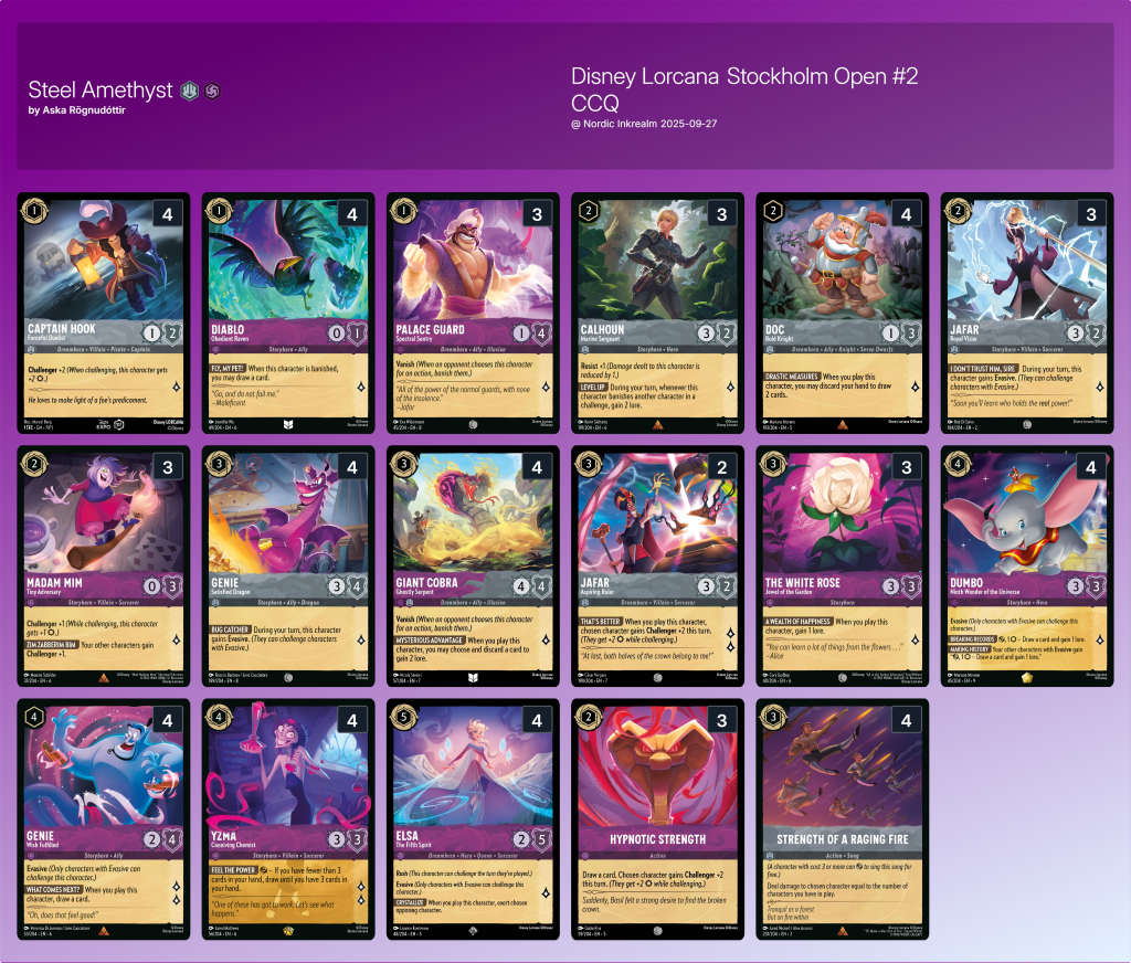 lorcana chap9 set champ amethyste steel