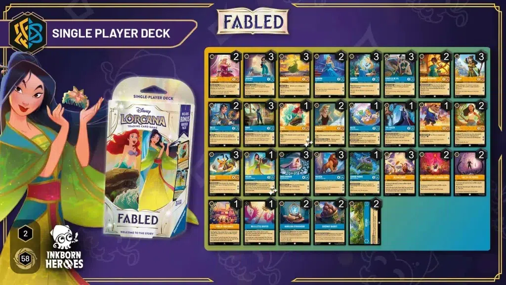 lorcana chap9 starter deck ambre saphir