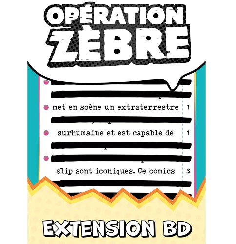 Opération Zèbre : BD